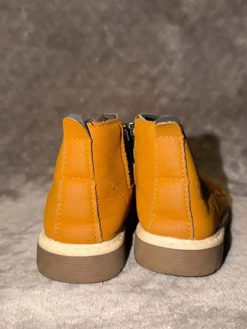 Danglia Sport Baby Chukka Booties Tan Faux Leather